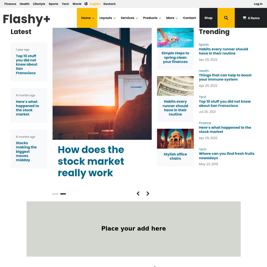 home page